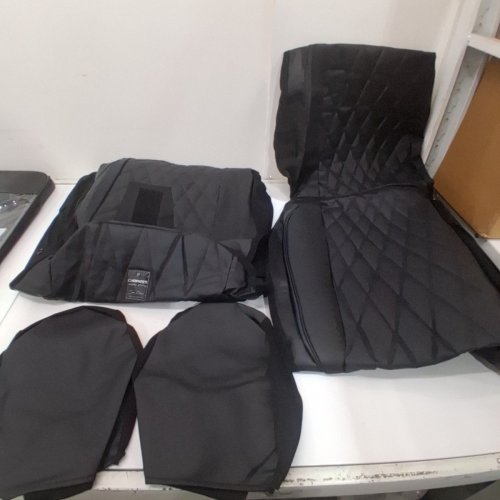 COVERADO UNIVERSAL FIT WATERPROOF FRONT SEAT LEATHERETTE CAR SEAT PROTECTOR FOR MOST CARS - BLACK (MODEL: SCU031) image 2