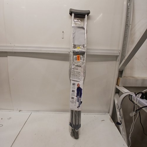 BIOS LIVING ADJUSTABLE CRUTCHES FOR ADULTS - 5FT 2" TO 5FT 10" - SILVER - (MODEL: 56036) image 2