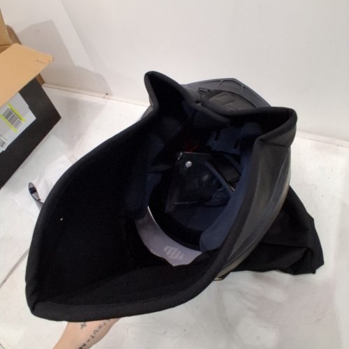 ILM FULL FACED MOTORCYCLE HELMET WITH REMOVABLE NECK SCARF AND TINTED VISOR, MATTE BLACK - XL (MODEL: ILM-313) image 4