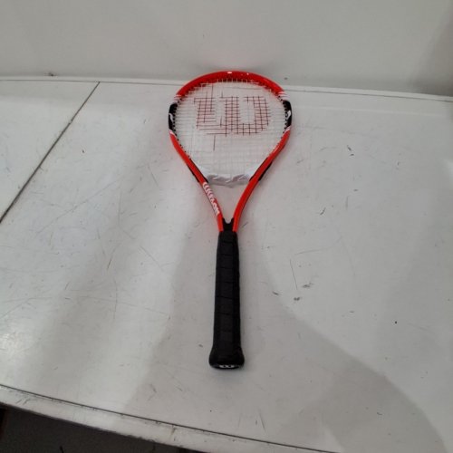 WILSON FEDERER STOP SHOCK TENNIS RACKET - 27" - 4 3/8" GRIP - BLACK/WHITE/RED image 2