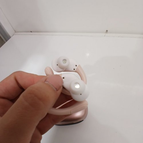 WIRELESS BLUETOOTH EARBUDS WITH EARHOOKS - IN EAR HEADPHONES WITH 80HRS PLAYBACK, LED DISPLAY CHARGING CASE, NOISE CANCELLING, IPX7 WATERPROOF - PINK (MODEL: BX30) image 4
