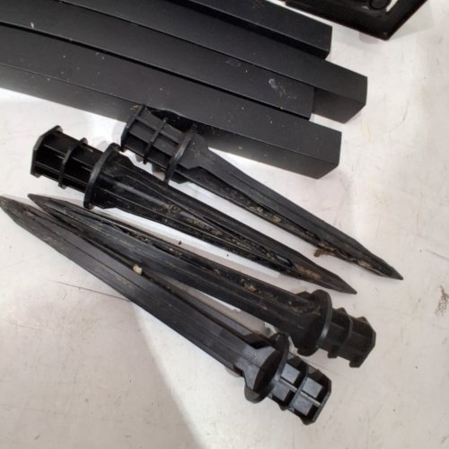 4PK GTX NATURALLY SOLAR POWERED 25LM PATHWAY LIGHTS - 4"X4"X23"- BLACK (MODEL: 1937955) image 3