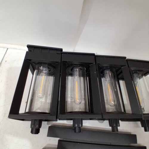 4PK GTX NATURALLY SOLAR POWERED 25LM PATHWAY LIGHTS - 4"X4"X23"- BLACK (MODEL: 1937955) image 5