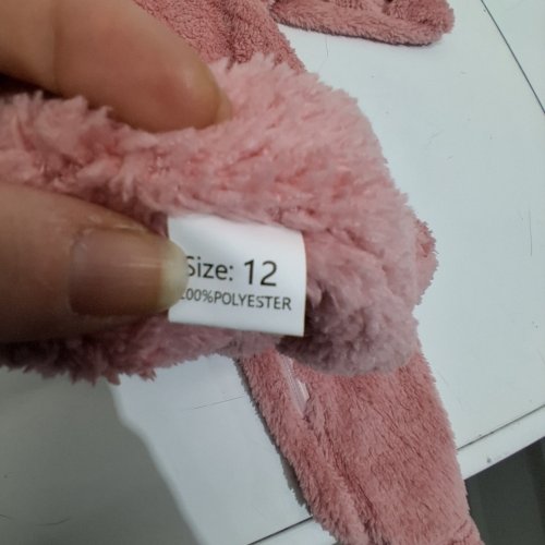 BABY FLEECE HOODED ROMPER - 9-12M - PINK image 2