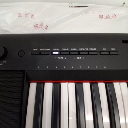 YAMAHA PIAGGERO 61-KEY DIGITAL PIANO WITH SEMI-WEIGHTED TOUCH SENSITIVE KEYS - LIGHTWEIGHT, PORTABLE, MUSIC STAND, BUILT-IN SPEAKERS - BLACK (MODEL: NP-15B) image 2