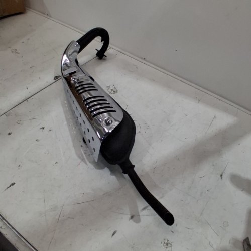 MOTORCYCLE EXHAUST MUFFLER FOR MONKET BIKE Z50- CHROME / BLACK image 2