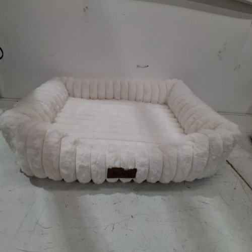 COZY KISS WASHABLE ANTI SLIP ORTHOPEDIC DOG BED - 25" X 21" - WHITE / BLACK image 2