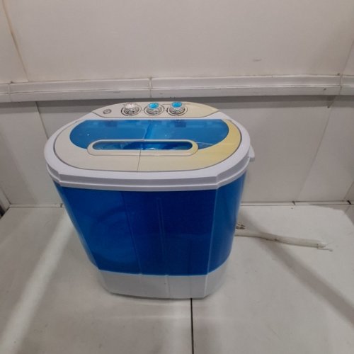 RUN.SE PORTABLE WASHING MACHINE TWIN TUB WITH BUILT IN GRAVITY DRAIN - 11LB CAPACITY - WHITE / BLUE (MODEL: PE22728) image 3