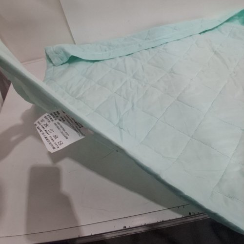 DIAMOND QUILTED THIN SUMMER THROW BLANKET - 60" X 40" - AQUA image 3