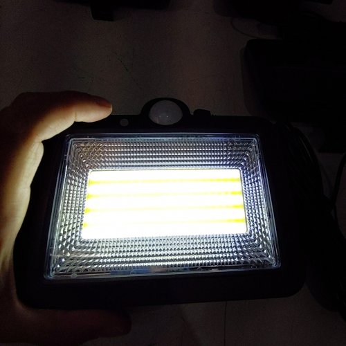 2PK INDOOR/OUTDOOR SOLAR MOTION SENSOR FLOOD LIGHTS - BLACK image 2
