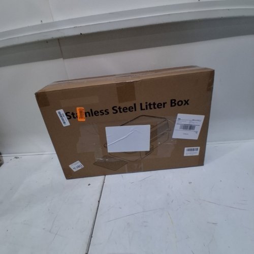 STAINLESS STEEL HIGH SIDED CAT LITTERBOX - 23" X 15" - STAINLESS STEEL image 3