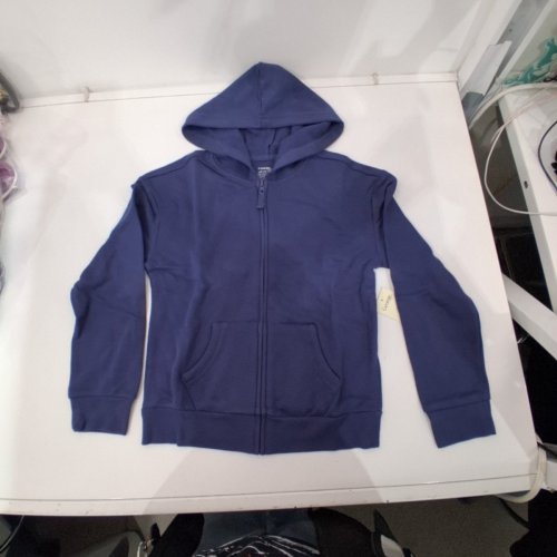 KID'S UNISEX GEORGE ZIP-UP HOODED SWEATSHIRT - LARGE (10-12) - NAVY BLUE (STYLE: GRF61096G) image 2