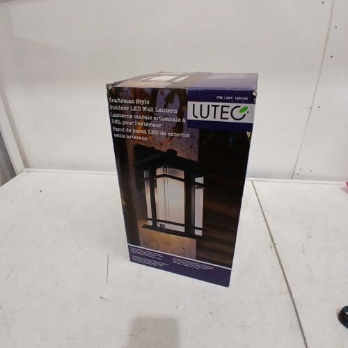 LUTEC CRAFTSMAN STYLE OUTDOOR LED WALL LANTERN - 12.5" X 7.5" X 7" - BLACK (MODEL: 1806320) image 4
