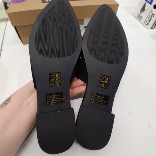 WOMENS STEVE MADDEN KNIT POINTED-TOE MULES - SIZE 11 - BLACK (MODEL: 1953732) image 4
