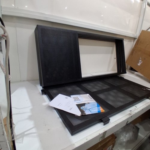 PORTABLE FOLDING DJ BOOTH - 42" X 46" X 25" - BLACK/WHITE image 2