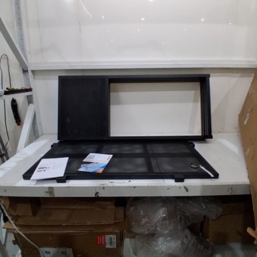 PORTABLE FOLDING DJ BOOTH - 42" X 46" X 25" - BLACK/WHITE image 4