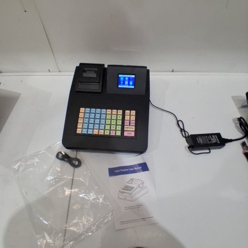 ELECTRONIC 48 KEY CASH REGISTER WITH SCREEEN DISPLAY AND THERMAL PRINTER - BLACK image 4