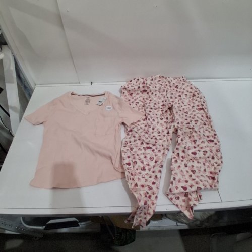 2PC WOMEN'S GEORGE PAJAMA SET - MEDIUM - PINK (STYLE: GRF40444LD) image 2