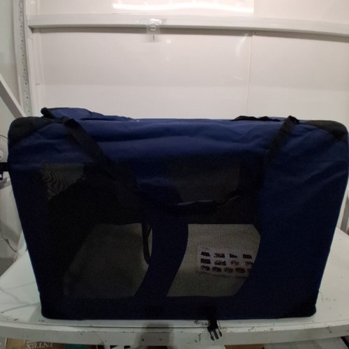 FEANDREA FOLDABLE DOG CARRIER WITH METAL FRAME AND POCKETS - XXXL - 40'' X 27'' - DARK BLUE (MODEL: PDC10Z) image 3