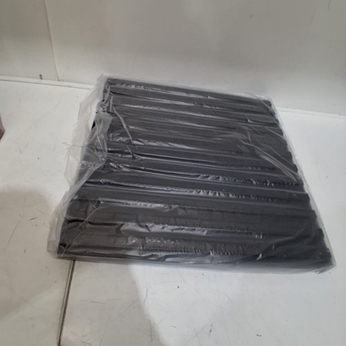 12PK ART3D DECORATIVE FLUTED TEXTURED SLAT 3D WALL PANELS - 19.7" X 19.7" - BLACK image 2