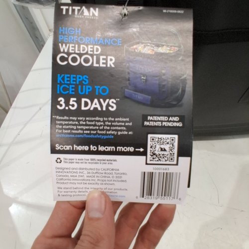 TITAN BY ARCTIC ZONE DEEP FREEZE WELDED COOLER - 36 CAN CAPACITY (12.77L) - BLACK/GREEN image 2