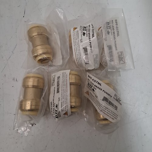 6 BII NO LEAD BRASS PUSHFIT 3/4" COUPLING (MODEL: BPF-C07NL) image 3