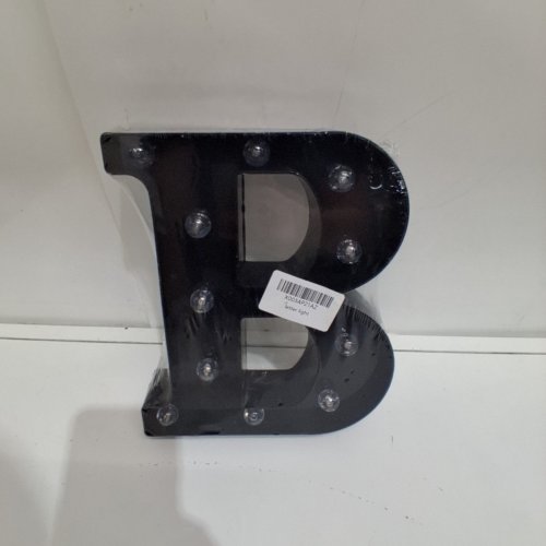 LED LIGHT UP DECORATIVE LETTER "B" - 9" - BLACK image 2