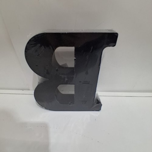 LED LIGHT UP DECORATIVE LETTER "B" - 9" - BLACK image 3