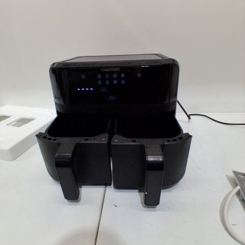 CHEFMAN TURBOFRY TOUCH SCREEN DUAL BASKET AIR FRYER - 9QT. TOTAL CAPACITY - BLACK (MODEL: RJ38-SQPF-45TDB-CA) image 3