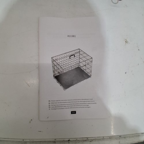 YAHEETECH COLLAPSABLE DOG CRATE DOUBLE DOOR CAGE - 24" X 16.5" X 18.5" - BLACK (MODEL: 411381) image 3