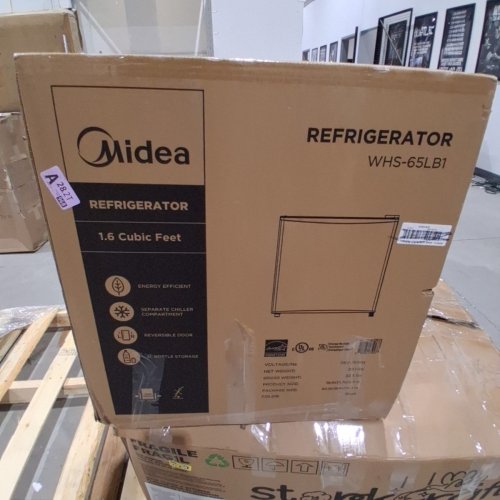 MIDEA COMPACT REVERSIBLE SINGLE DOOR REFRIGERATOR/FREEZER - 1.6 CU.FT - BLACK (MODEL: WHS-65LB1) image 6
