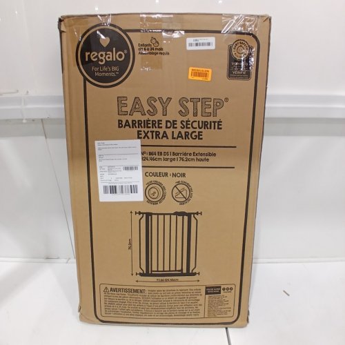 REGALO EASY STEP EXTRA WIDE SAFETY GATE - 29-49" X 30" - BLACK (MODEL: 1164 EB DS) image 6