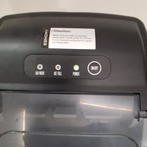 EUHOMY COUNTERTOP ICE MAKER - MAKES 26LBS/DAY - BLACK (MODEL: IM-06D) image 2