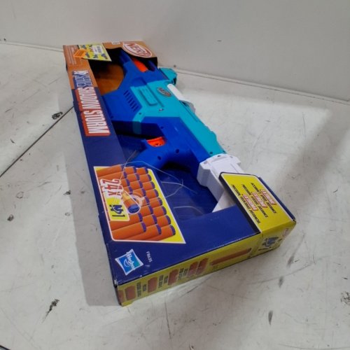 NERF N SERIES SHADOW STORM DART BLASTER - INCLUDES STOCK, SIGHT AND BARREL ATTACHMENTS - BLUE/ORANGE image 4