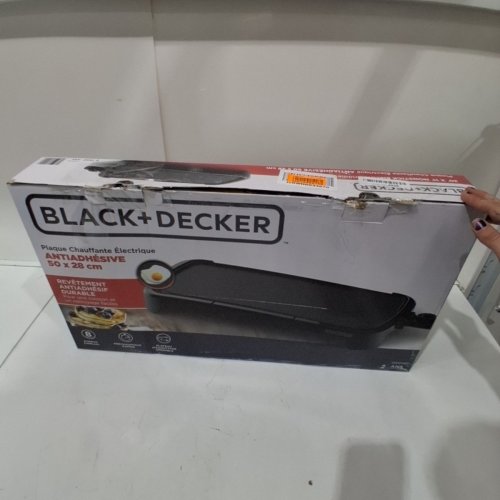 BLACK+DECKER FAMILY SIZED CORDED ELECTRIC GRIDDLE - 20" X 11" - BLACK (MODEL: GD2011BC) image 4