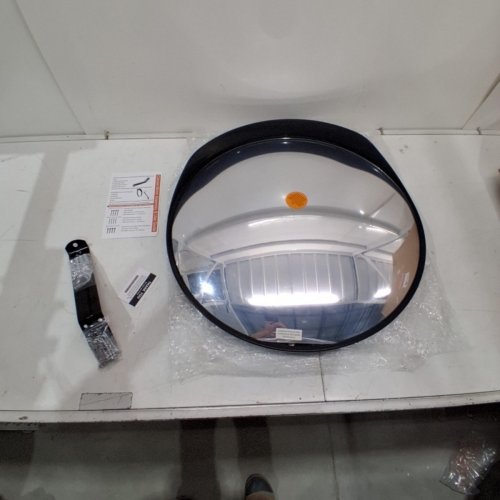 CONVEX WIDE VIEW ADJUSTABLE SECURITY MIRROR - 24" - BLACK image 2
