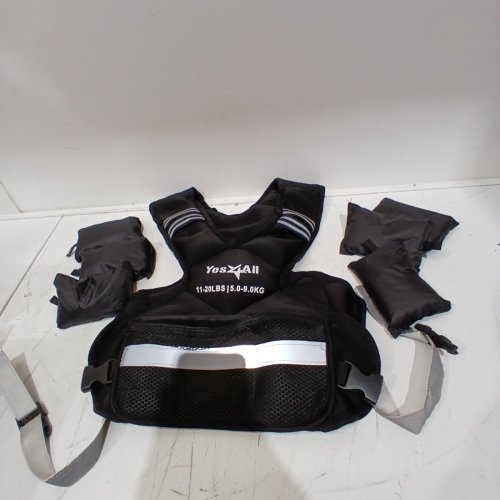 YES4ALL ADJUSTABLE WEIGHTED VEST WITH REFLECTIVE STRIP - 11-20LBS - BLACK (MODEL: E141) image 2