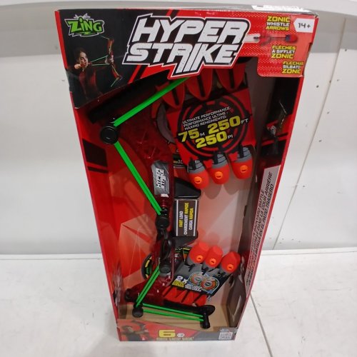 HYPER STRIKE BOW AND ARROWS SET WITH 6 ARROWS AND 2 TARGETS - RED/BLACK/GREEN (MODEL: 1993637) image 3