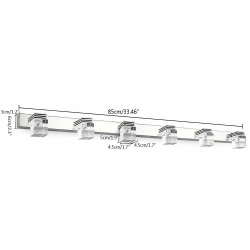 ORREN ELLIS AALIM 6-LIGHT LED VANITY LIGHT - 33" - NICKEL image 2