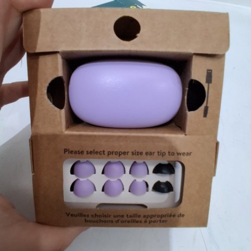 ONN. WIRELESS BLUETOOTH EARPHONES WITH ADAPTIVE NOISE CANCELLATION & CHARGING CASE - LILAC (MODEL: AALAV100074914) image 3