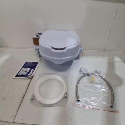 DRIVE MEDICAL PRESERVETECH™ RAISED TOILET SEAT WITH BIDET - 400LB CAPACITY - WHITE (MODEL: RTL12C006-WH) image 2