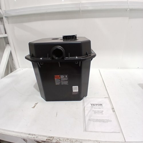 UTILITY UNDER SINK SUMP PUMP - 1/3HP - 290GPH - 6GAL CAPACITY - 15" X 15" X 14.4" - BLACK (MODEL: ZX30023) image 2