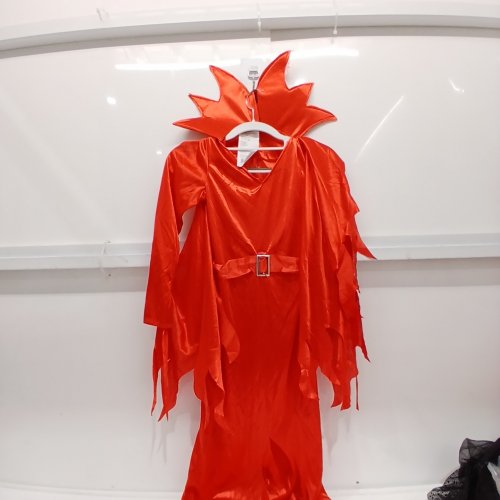 3PC GIRLS PARTYHOLIC DEVIL COSTUME SET - LARGE 10-12 - RED image 2