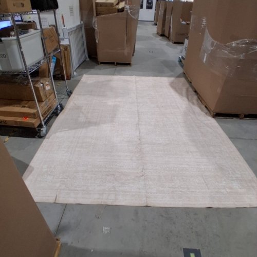 WASHABLE NON-SLIP PATTERNED AREA RUG -9FT X 12FT - BEIGE image 2
