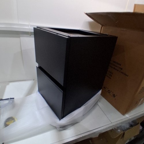 AUHUP 2 DRAWER MOBILE FILE CABINET WITH LOCK - 26" X 14.5" X 17.3" - BLACK (MODEL: DBEG2024119B) image 3