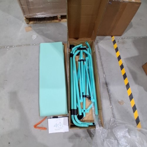 MARFULA FOLDABLE GYMNASTIC BAR FOR KIDS - 9 HEIGHT LEVELS, MAX 200 LBS WEIGHT CAPACITY - 5FT - TEAL image 3