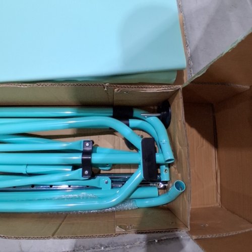 MARFULA FOLDABLE GYMNASTIC BAR FOR KIDS - 9 HEIGHT LEVELS, MAX 200 LBS WEIGHT CAPACITY - 5FT - TEAL image 5