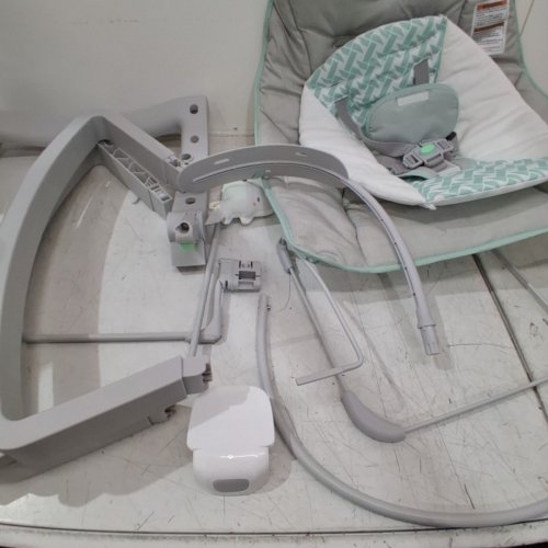 INGENUITY 3-IN-1 KEEP COZY GROW WITH ME VIBRATING BABY BOUNCER, ROCKER & CHAIR - 40LBS CAPACITY - WEAVER THEME GREY/WHITE/GREEN (MODEL: ‎12428) image 5