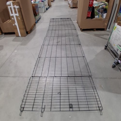 AMAZON BASICS FOLDABLE METAL PET DOG EXERCISE FENCE PEN WITH DOOR GATE - 48" - BLACK image 2