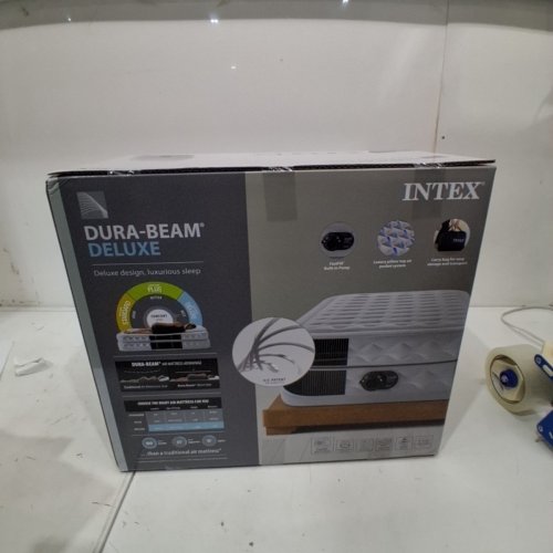 INTEX DURA-BEAM DELUXE SUPREME AIR-FLOW AIR MATTRESS WITH BUILT-IN ELECTRIC PUMP - 20" TWIN - GREY (MODEL: 64487ED) image 3